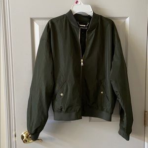 Express army green bomber jacket